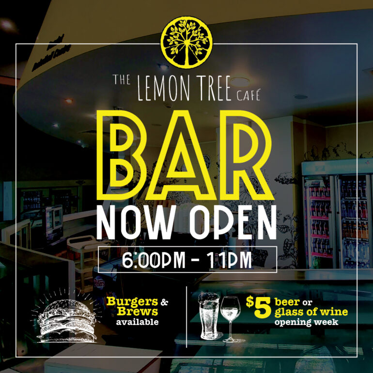 The Lemon Tree Cafe – Open Monday – Wednesday Nights